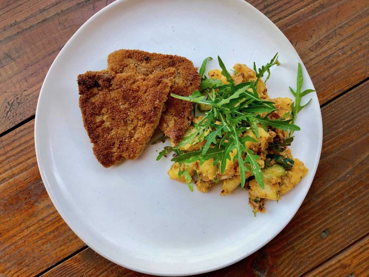 Sojaschnitzel mit Kartoffelsalat | Katinka Ehret